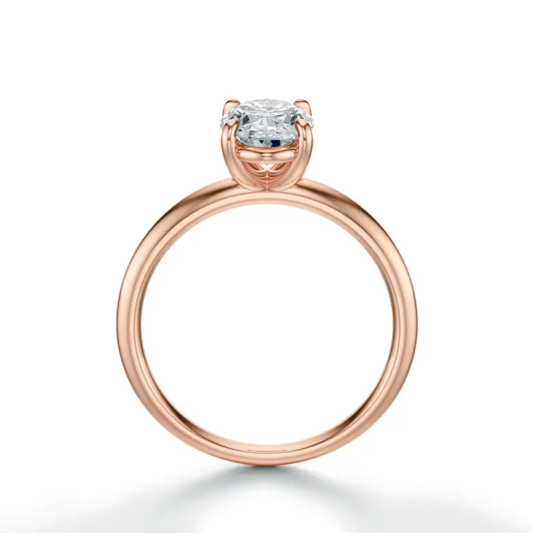 Pierścionek z dużym diamentem różowe złoto SBPZ_040